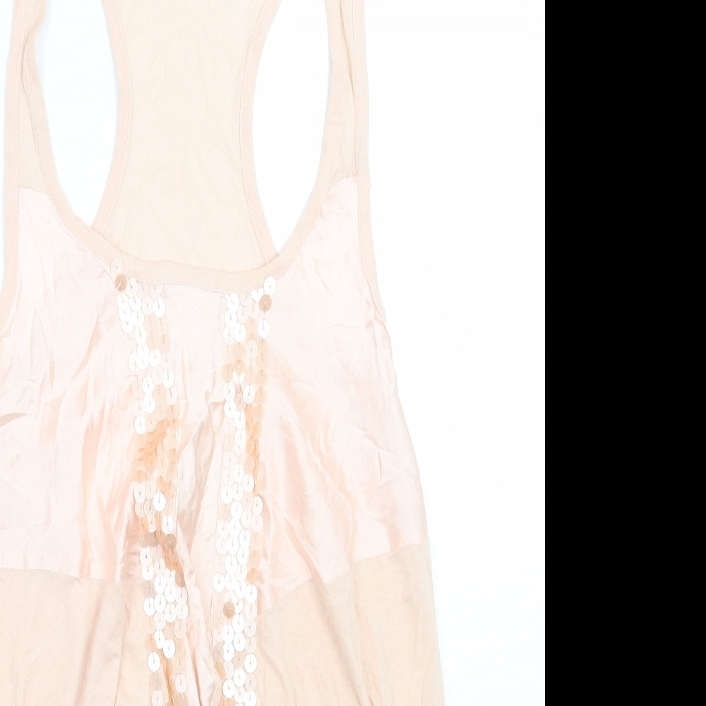 Womens UK Size 12 Newlook Pink Basic Tank