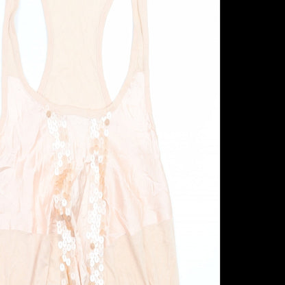 Womens UK Size 12 Newlook Pink Basic Tank