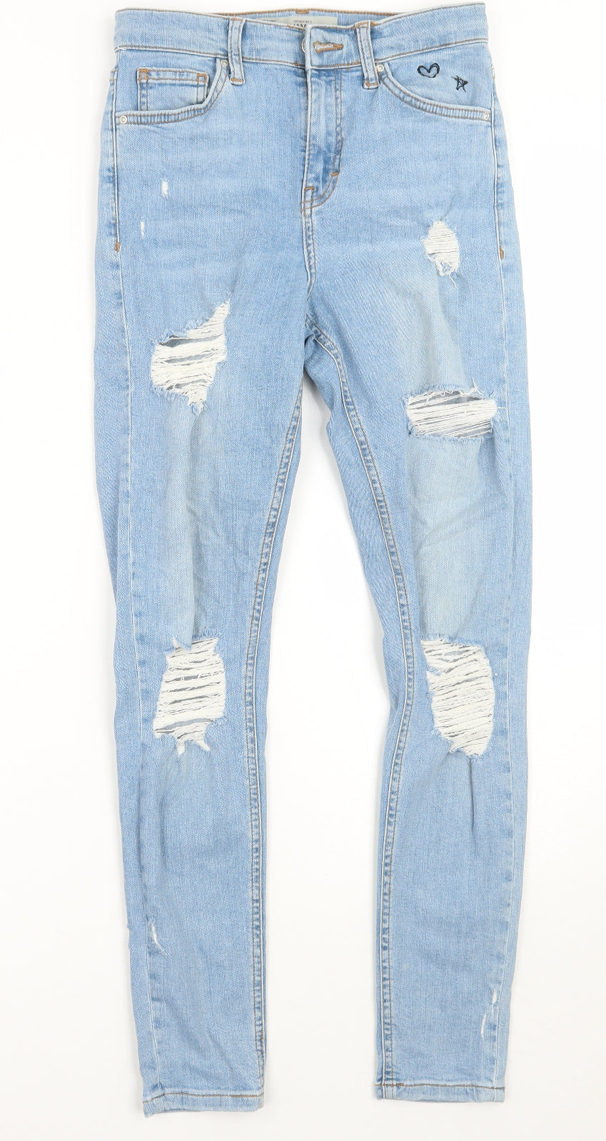 Topshop Womens Blue   Skinny Jeans Size 6 L26 in