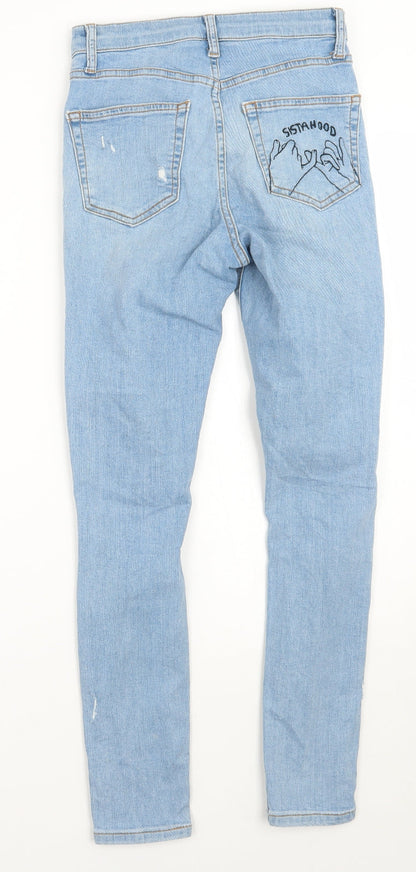 Topshop Womens Blue   Skinny Jeans Size 6 L26 in