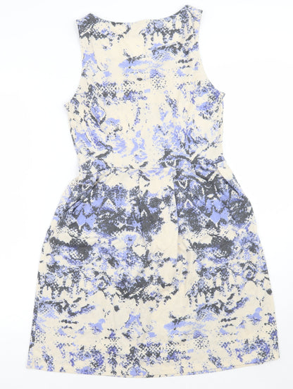 VILA Womens White Floral  A-Line  Size M