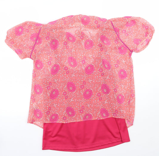 Womens UK Size 14 BHS Pink Basic Blouse