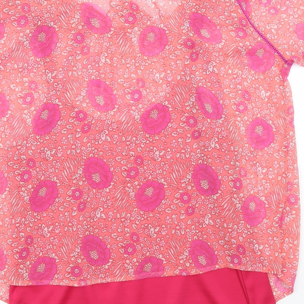 Womens UK Size 14 BHS Pink Basic Blouse