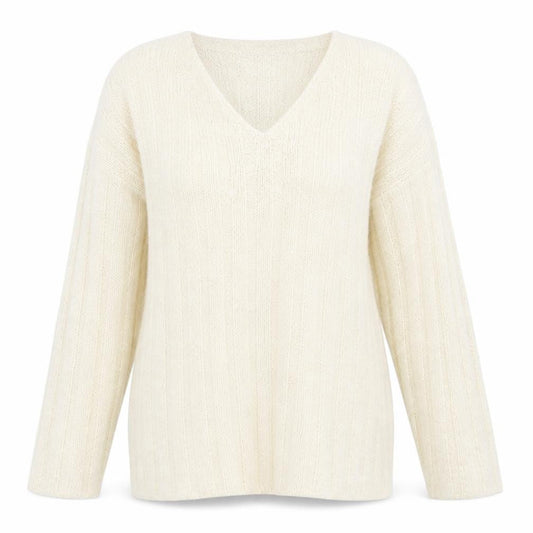 Womens UK Size M Debbie Morgan Ivory Pullover Jumper