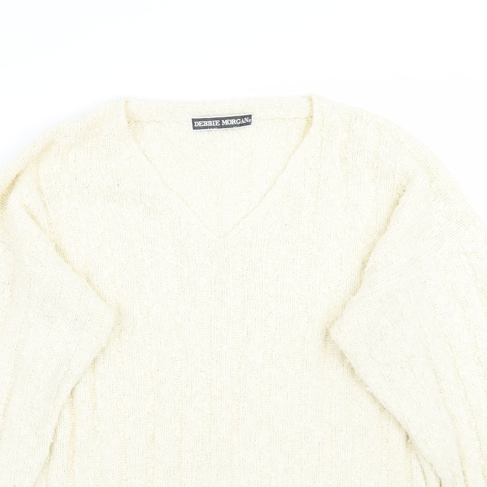 Womens UK Size M Debbie Morgan Ivory Pullover Jumper