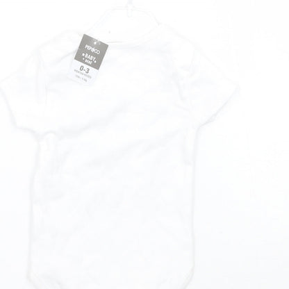 Pep&co Baby White   Babygrow One-Piece Size 0-3 Months