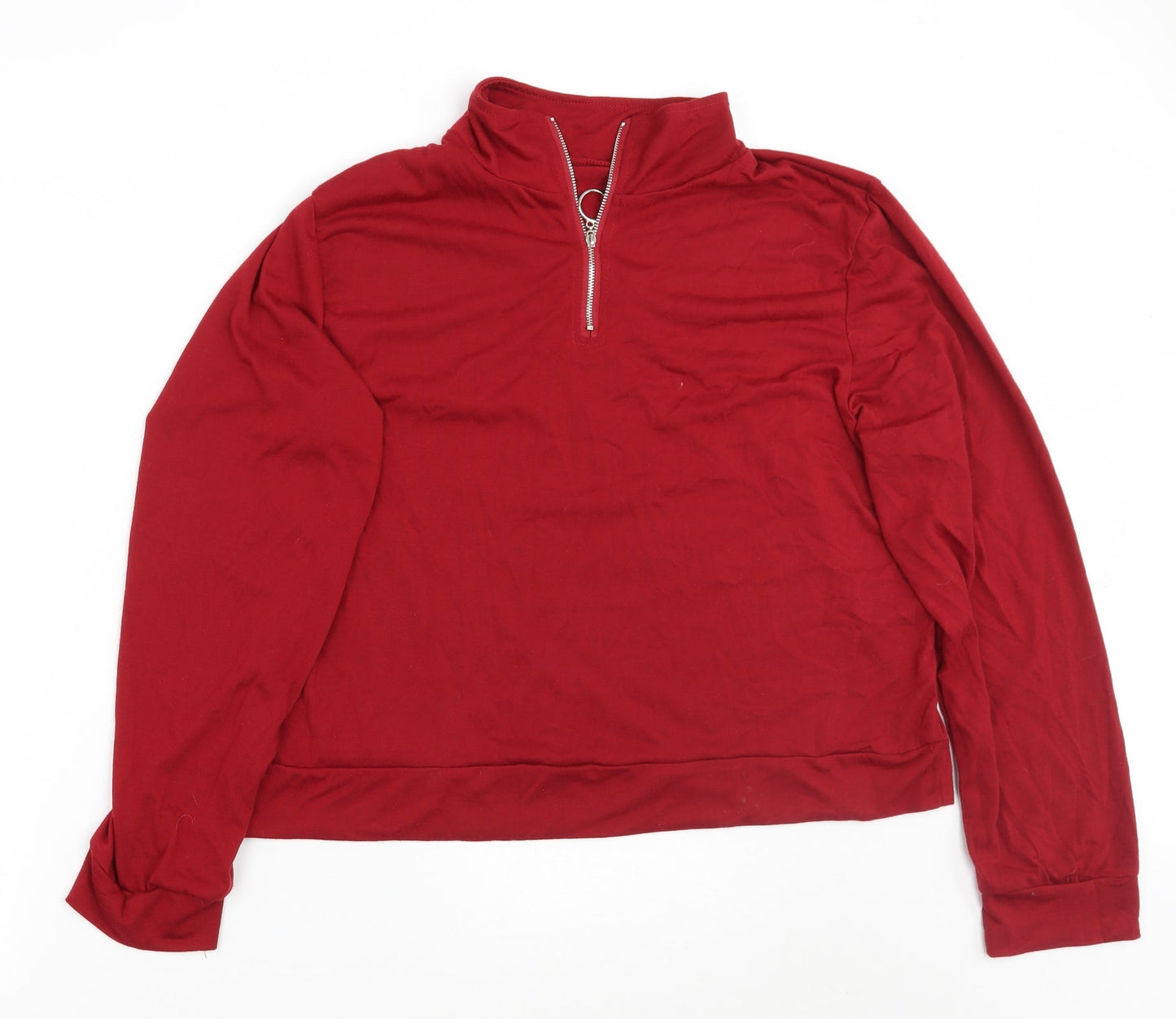 Womens UK Size L Preworn Red Pullover Jumper