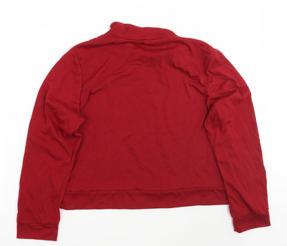 Womens UK Size L Preworn Red Pullover Jumper
