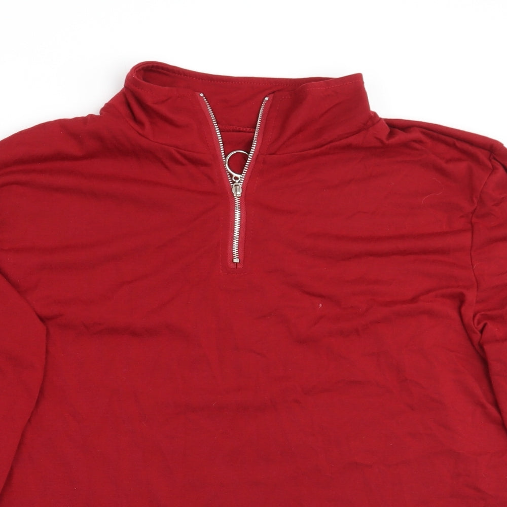 Womens UK Size L Preworn Red Pullover Jumper