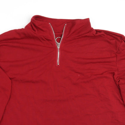 Womens UK Size L Preworn Red Pullover Jumper