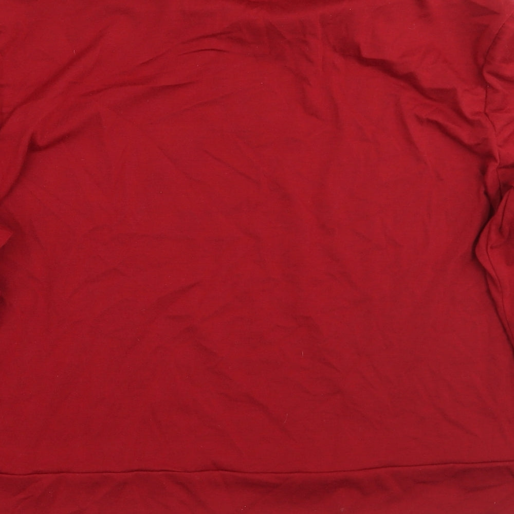Womens UK Size L Preworn Red Pullover Jumper