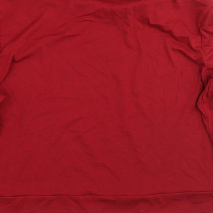 Womens UK Size L Preworn Red Pullover Jumper