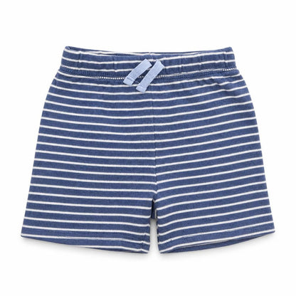 Front view of George Baby Blue Striped sweatpants, size 6-9, Months