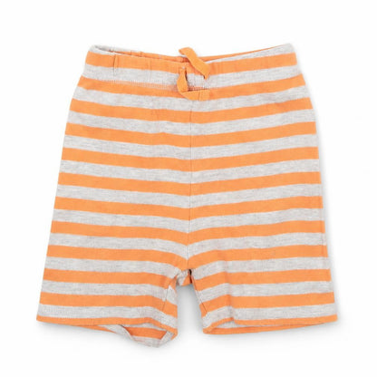 Front view of George Baby Grey Striped sweatpants, size 12-18, Months