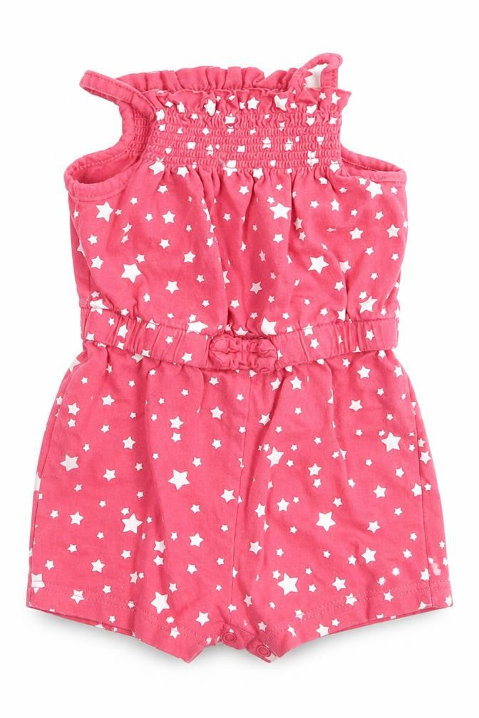 Primark Girls Pink Polka Dot  Shorts One-Piece Size 3-6 Months  - Star print