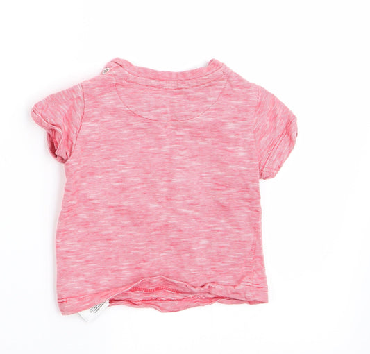 Mothercare Girls Red   Basic T-Shirt Size 0-3 Months  - Strawberry Logo
