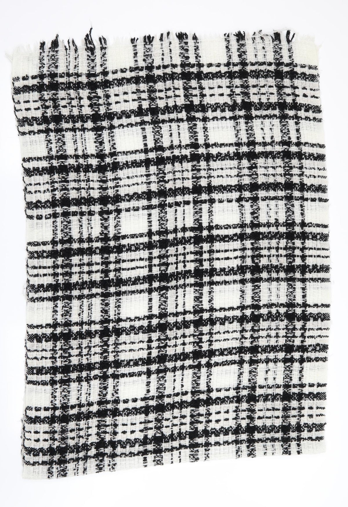 Preworn Womens Black Check   Shawl/Wrap   - Open Knit