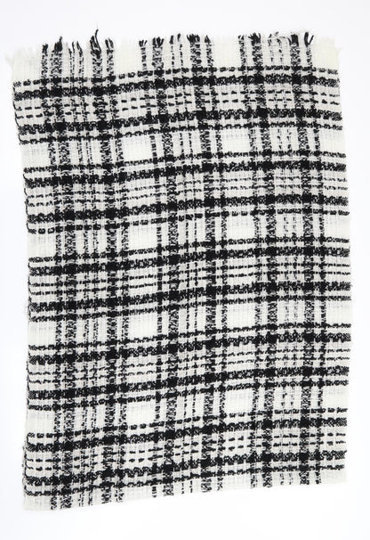Preworn Womens Black Check   Shawl/Wrap   - Open Knit