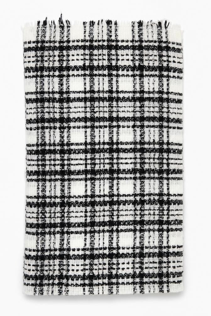 Preworn Womens Black Check   Shawl/Wrap   - Open Knit