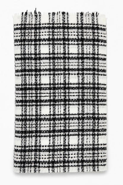 Preworn Womens Black Check   Shawl/Wrap   - Open Knit