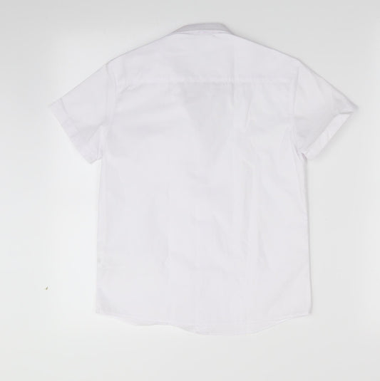 George Boys White   Basic Button-Up Size 7-8 Years