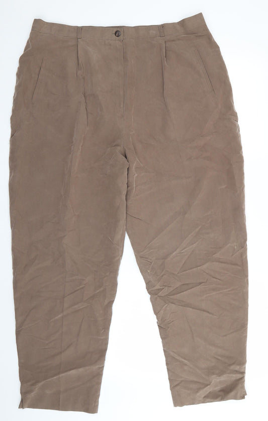 Bonmarché Womens Brown   Trousers  Size 22 L27 in