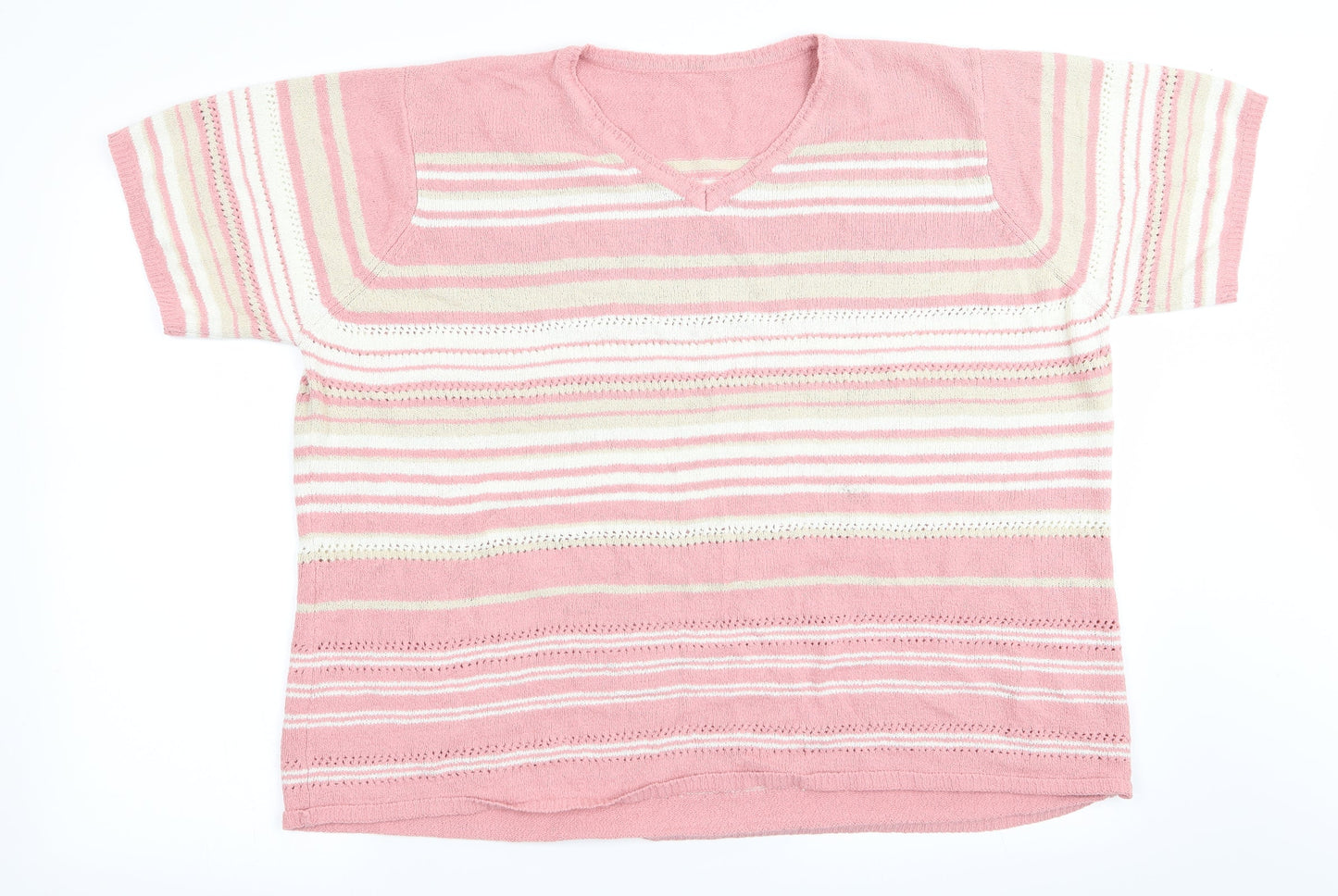 Womens UK Size  Preworn Pink Pullover Jumper