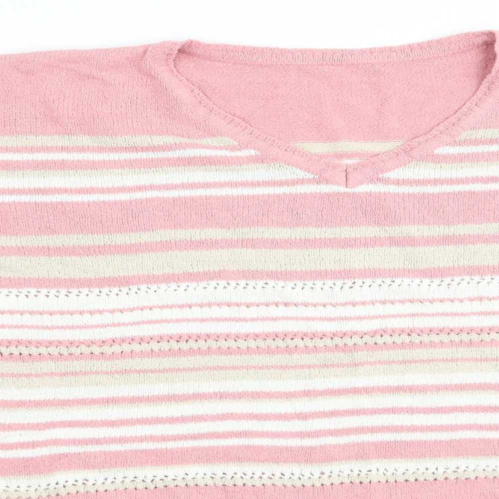 Womens UK Size  Preworn Pink Pullover Jumper