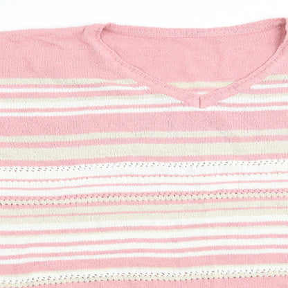 Womens UK Size  Preworn Pink Pullover Jumper