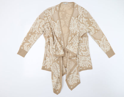 Womens UK Size M Peacocks Beige Cardigan Jumper