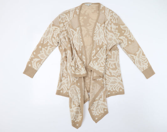 Womens UK Size M Peacocks Beige Cardigan Jumper
