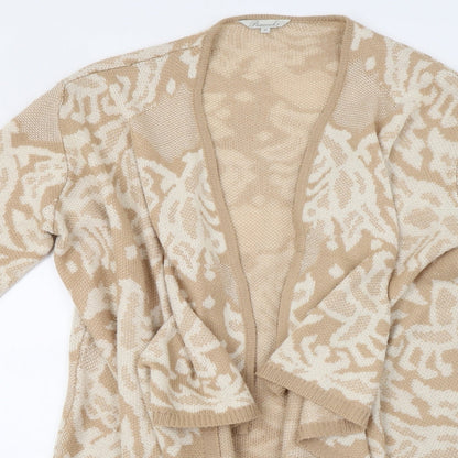 Womens UK Size M Peacocks Beige Cardigan Jumper