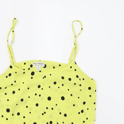 Miss Selfridge Womens Yellow Polka Dot  Camisole Tank Size 10