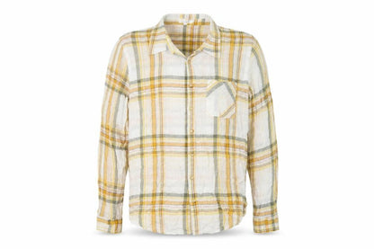 Mens UK Size XL Maurices Yellow  Button-Up Long Sleeve Casual Shirt