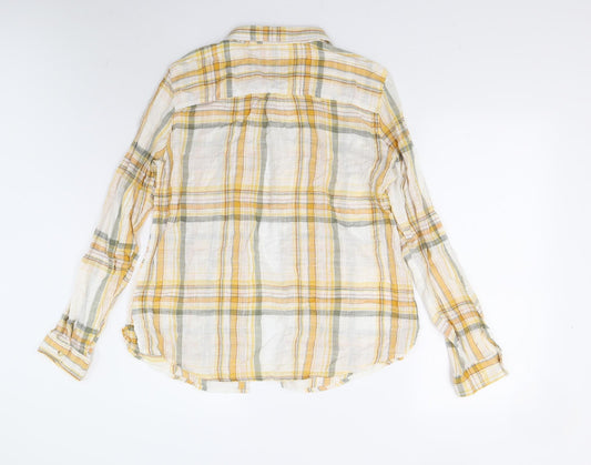 Mens UK Size XL Maurices Yellow  Button-Up Long Sleeve Casual Shirt