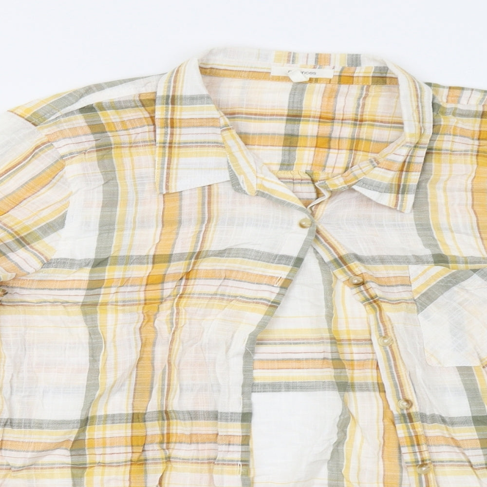 Mens UK Size XL Maurices Yellow  Button-Up Long Sleeve Casual Shirt