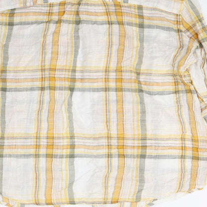 Mens UK Size XL Maurices Yellow  Button-Up Long Sleeve Casual Shirt