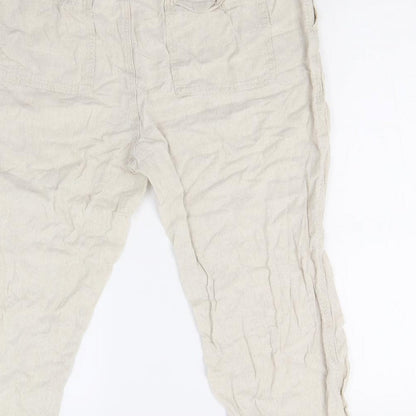 F&F Womens Beige   Pedal Pusher Trousers Size 18 L21 in