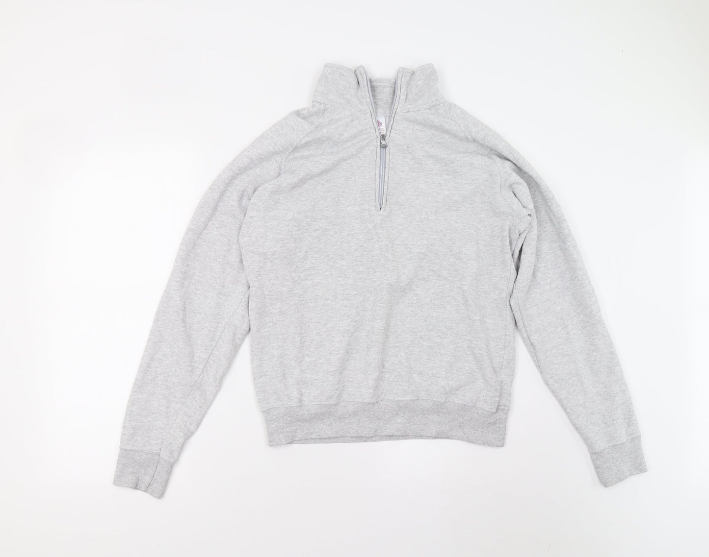 Fruit of the Loom Womens Grey   Henley Sweatshirt Size S