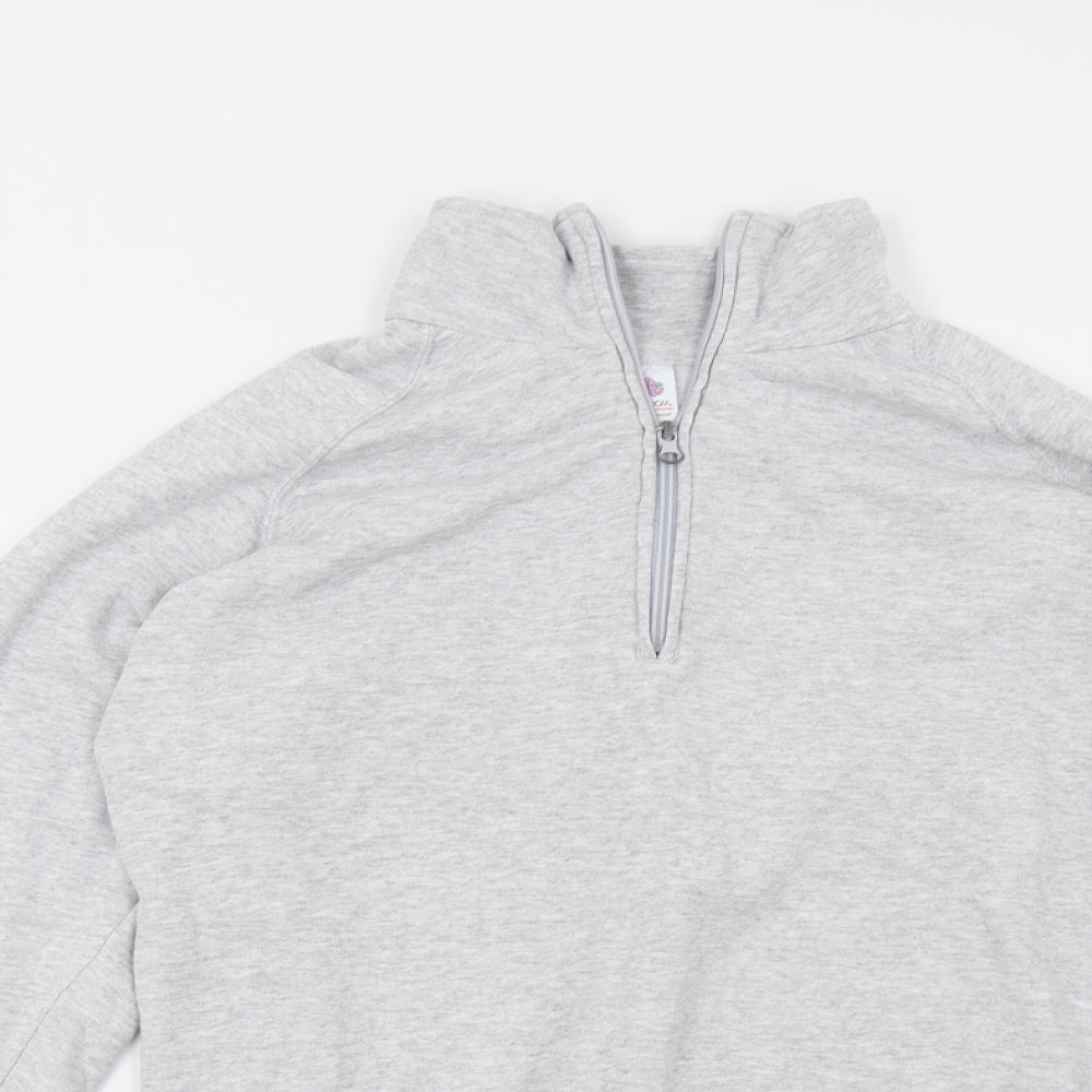 Fruit of the Loom Womens Grey   Henley Sweatshirt Size S