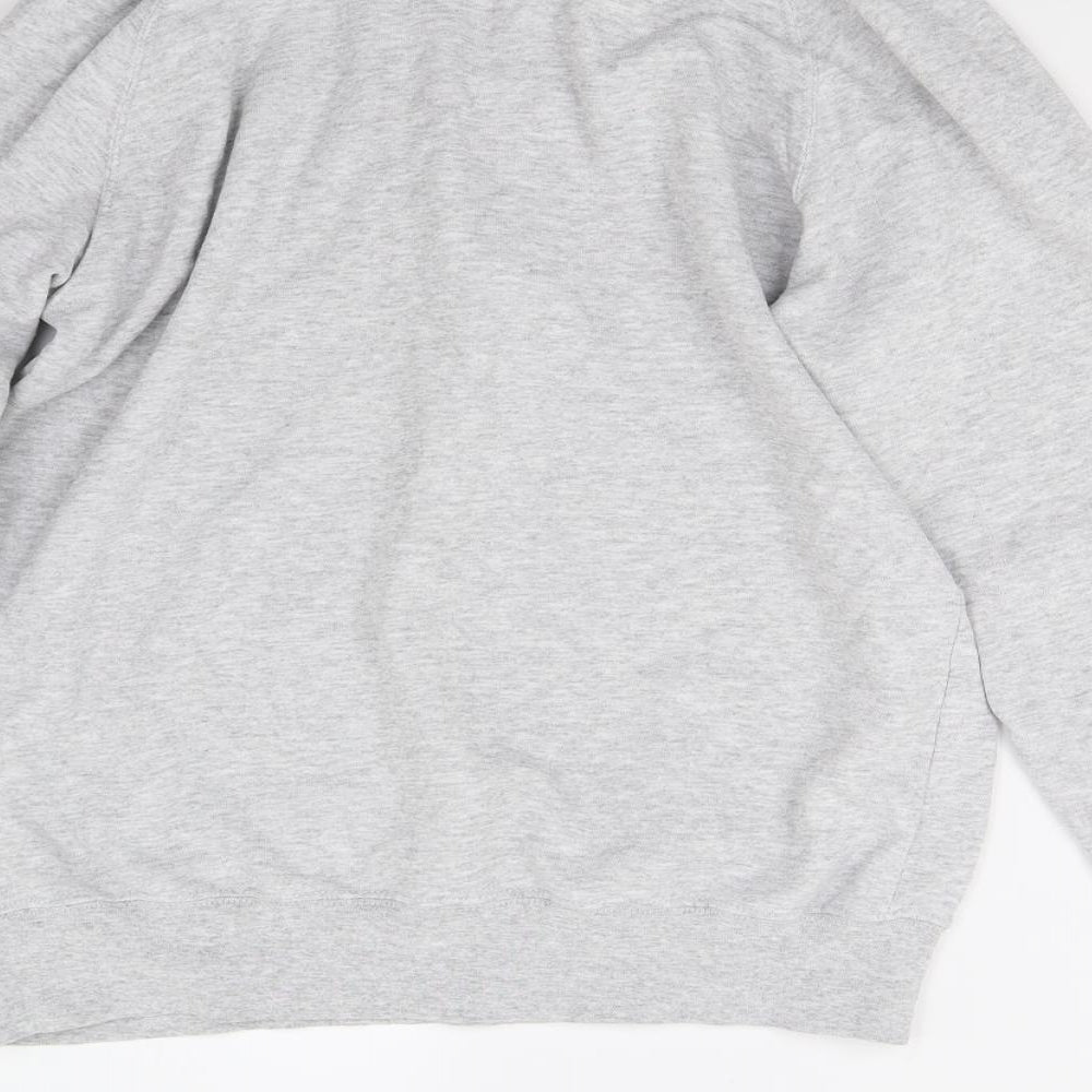 Fruit of the Loom Womens Grey   Henley Sweatshirt Size S