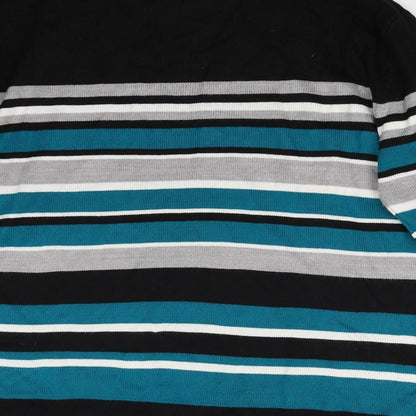 BM Collection Womens Multicoloured Striped Knit Pullover Jumper Size M