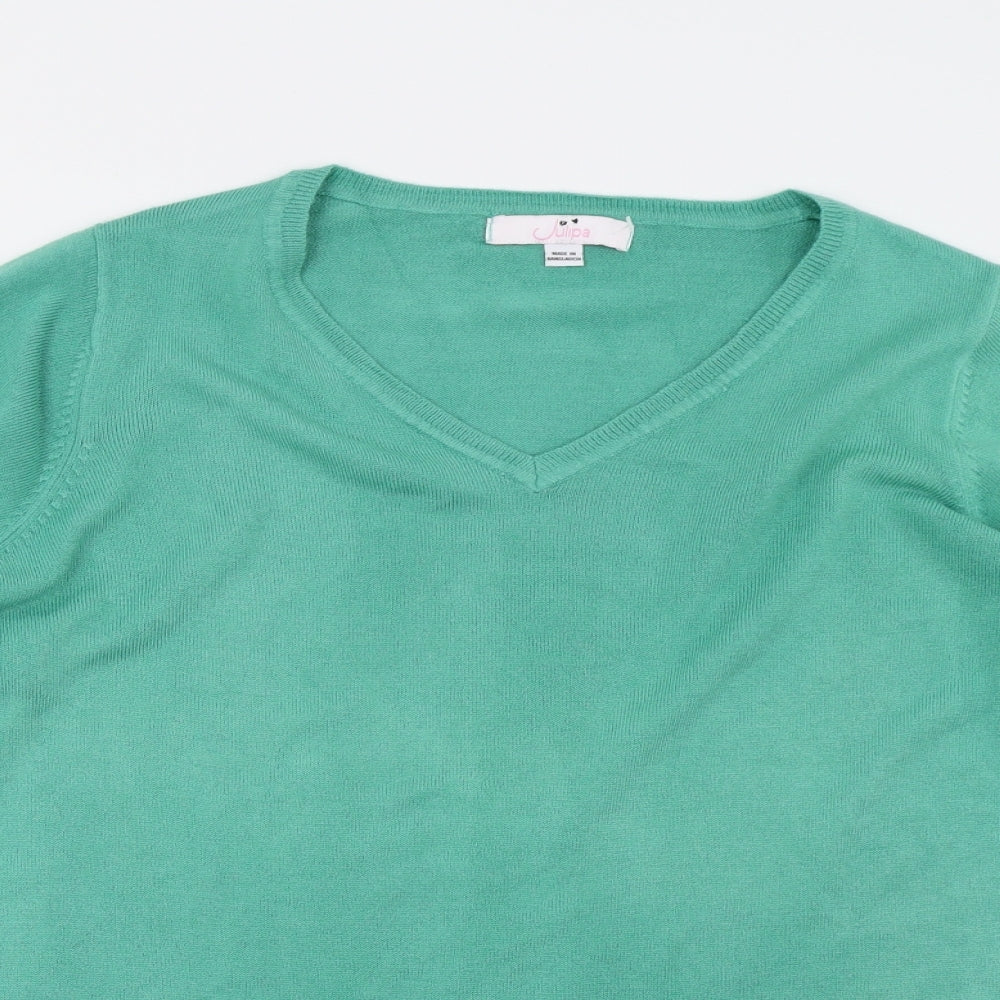 Womens UK Size 12 Julipa Green Pullover Jumper