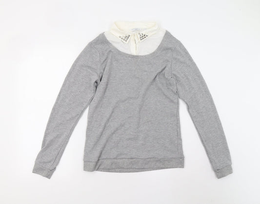 Womens UK Size 14 New Look Grey Pullover Jumper