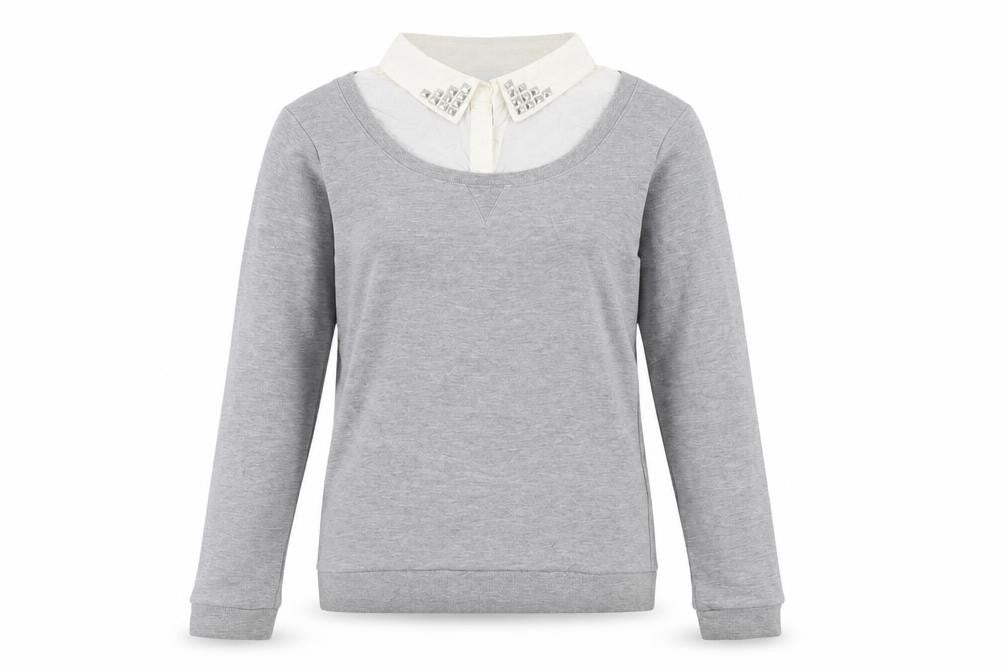 Womens UK Size 14 New Look Grey Pullover Jumper
