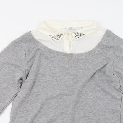 Womens UK Size 14 New Look Grey Pullover Jumper