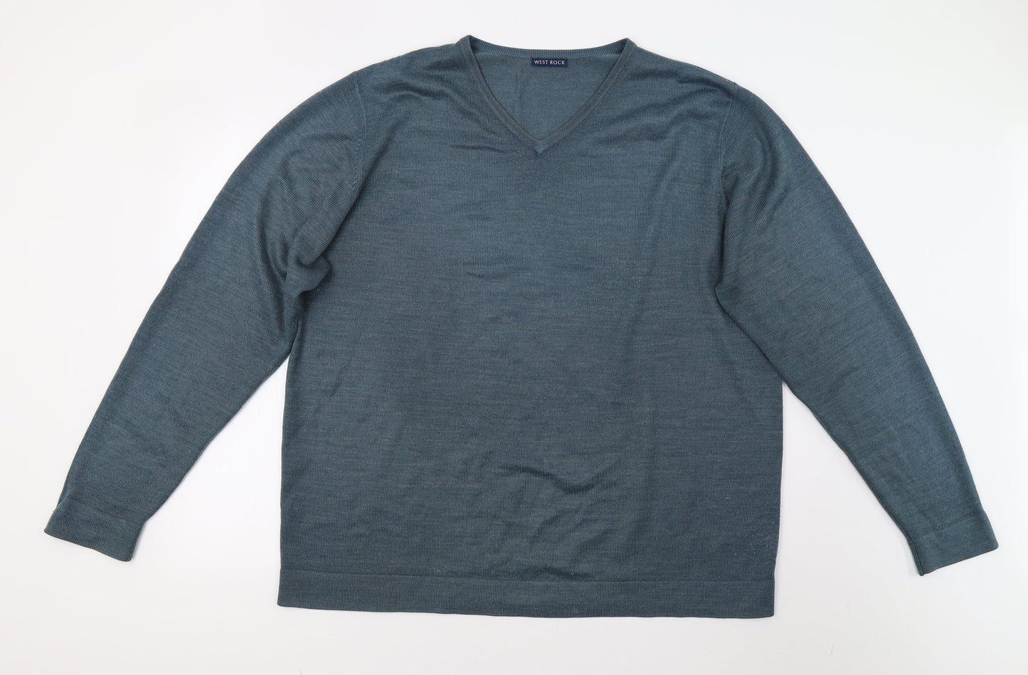 West Rock Mens Green  Knit Pullover Jumper Size XL