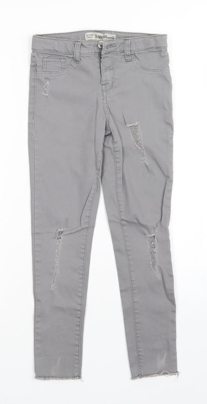 denim Co Girls Grey   Skinny Jeans Size 8-9 Years