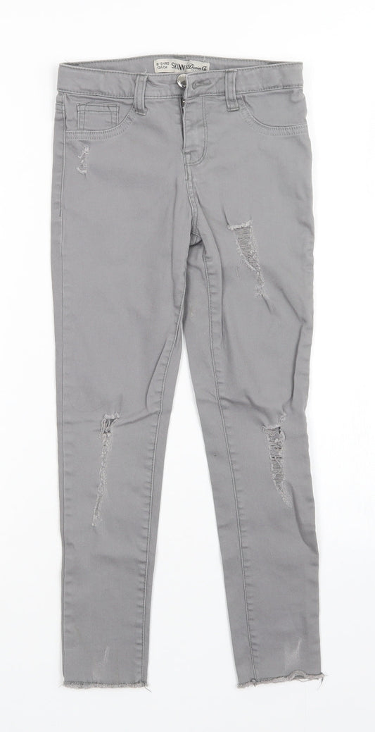 denim Co Girls Grey   Skinny Jeans Size 8-9 Years