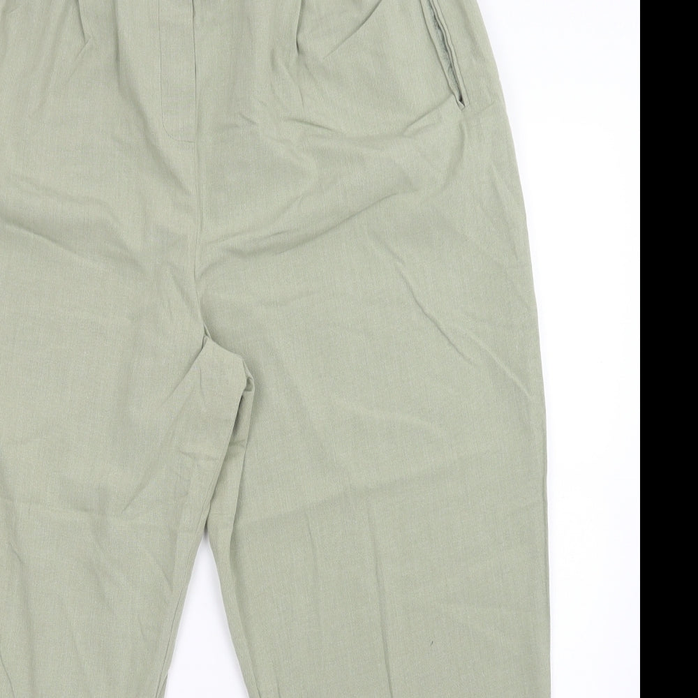 Womens UK Size 22 Design essentials Regular Fit  Green Trousers